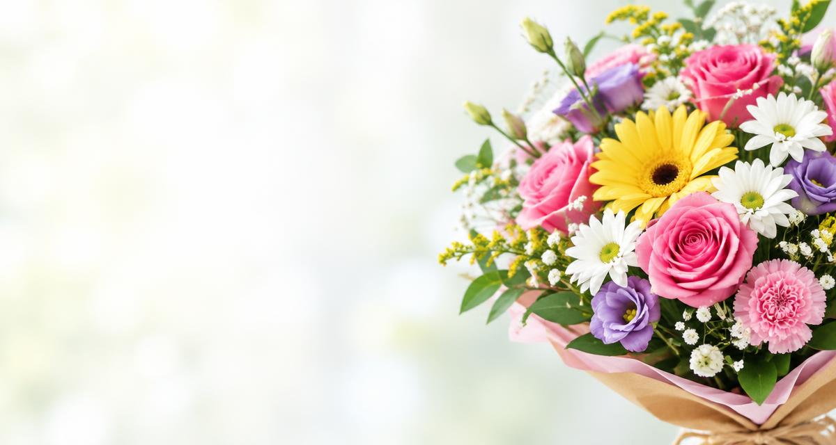 A fresh bouquet of mixed flowers